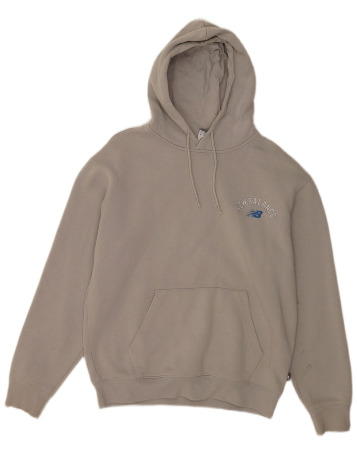 New Balance Herren-Kapuzenpullover, Größe S, Grau, Baumwolle