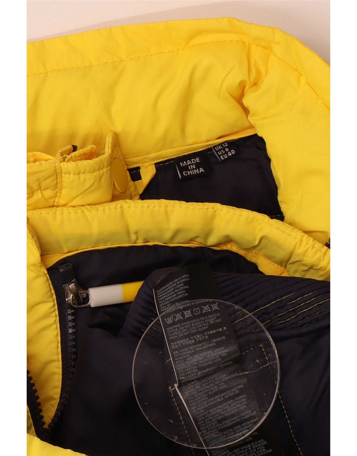 Superdry Damen Wattierte Jacke UK 12 Mittelgelbes Polyester