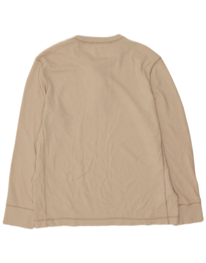 Eddie Bauer Herren-Top, langärmelig, groß, beige Baumwolle
