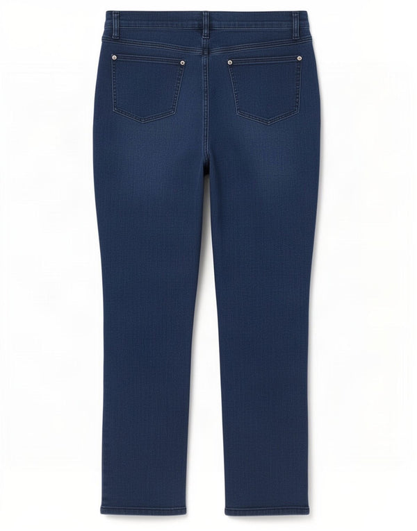 Orvis Damen Straight Jeans US 14 XL W34 L32 Marineblaue Baumwolle