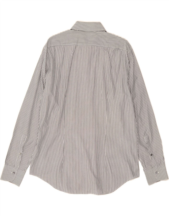 JOOP Mens Shirt Size 41 Large Black Pinstripe Cotton Vintage Joop and Second-Hand Joop from Messina Hembry 