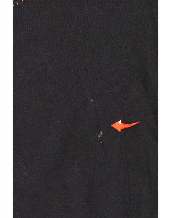 TRUSSARDI Damen Grafik-T-Shirt-Oberteil UK 16 Large Schwarz Baumwolle