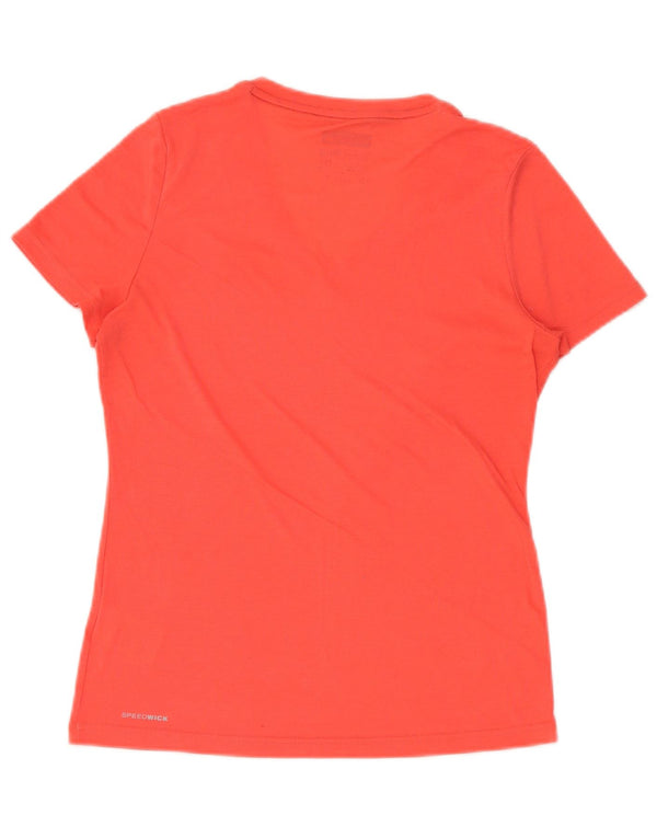 Reebok Damen T-Shirt Top UK 8/10 Small Rot Polyester