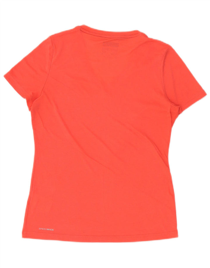 Reebok Damen T-Shirt Top UK 8/10 Small Rot Polyester