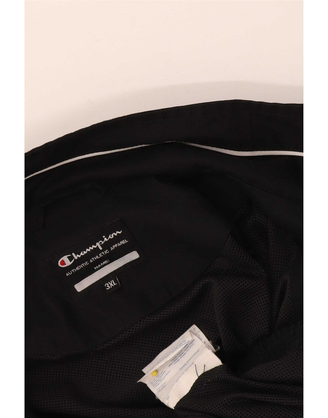 Champion Herren-Trainingsanzug-Top-Jacke, 3XL, schwarzes Polyester