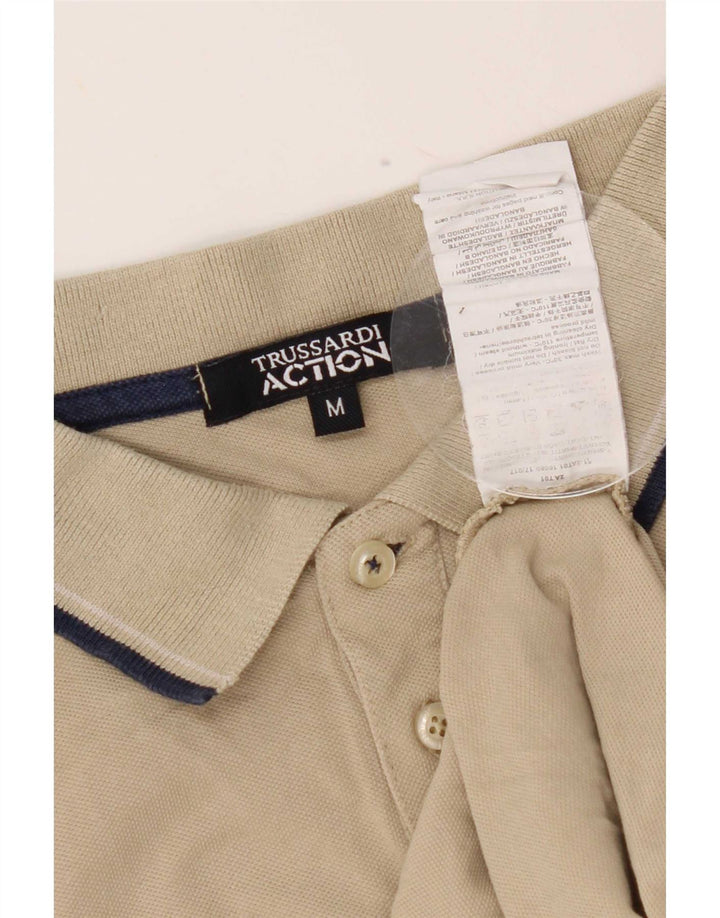 Trussardi Herren-Poloshirt aus Baumwolle in Mittelbeige