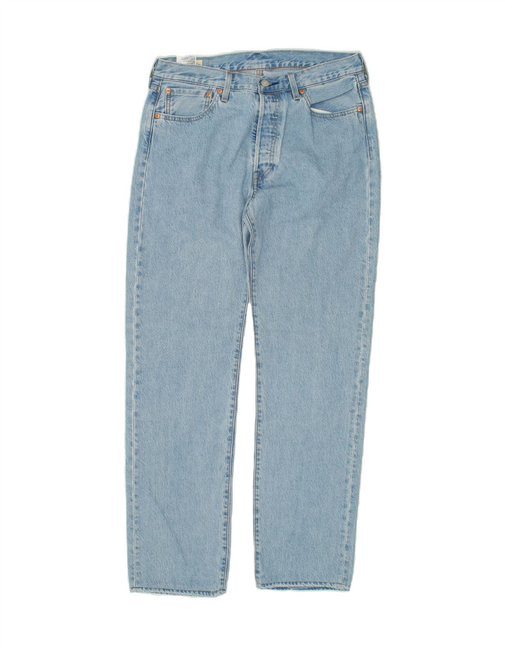 LEVI'S Herren 504 Straight Jeans W33 L32 Blaue Baumwolle