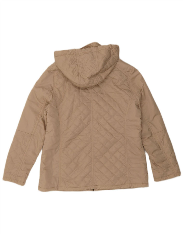 Marks & Spencer Damen Steppjacke mit Kapuze UK 12 Medium Beige