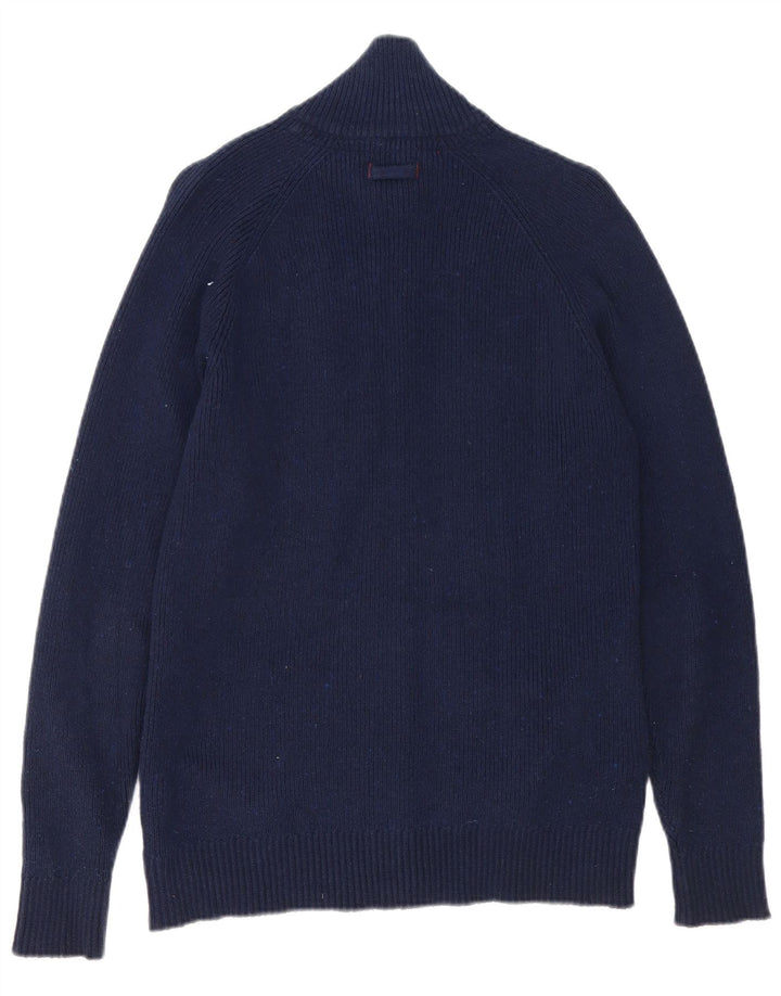 Jack & Jones Herren-Strickjacke aus Baumwolle in mittlerem Marineblau
