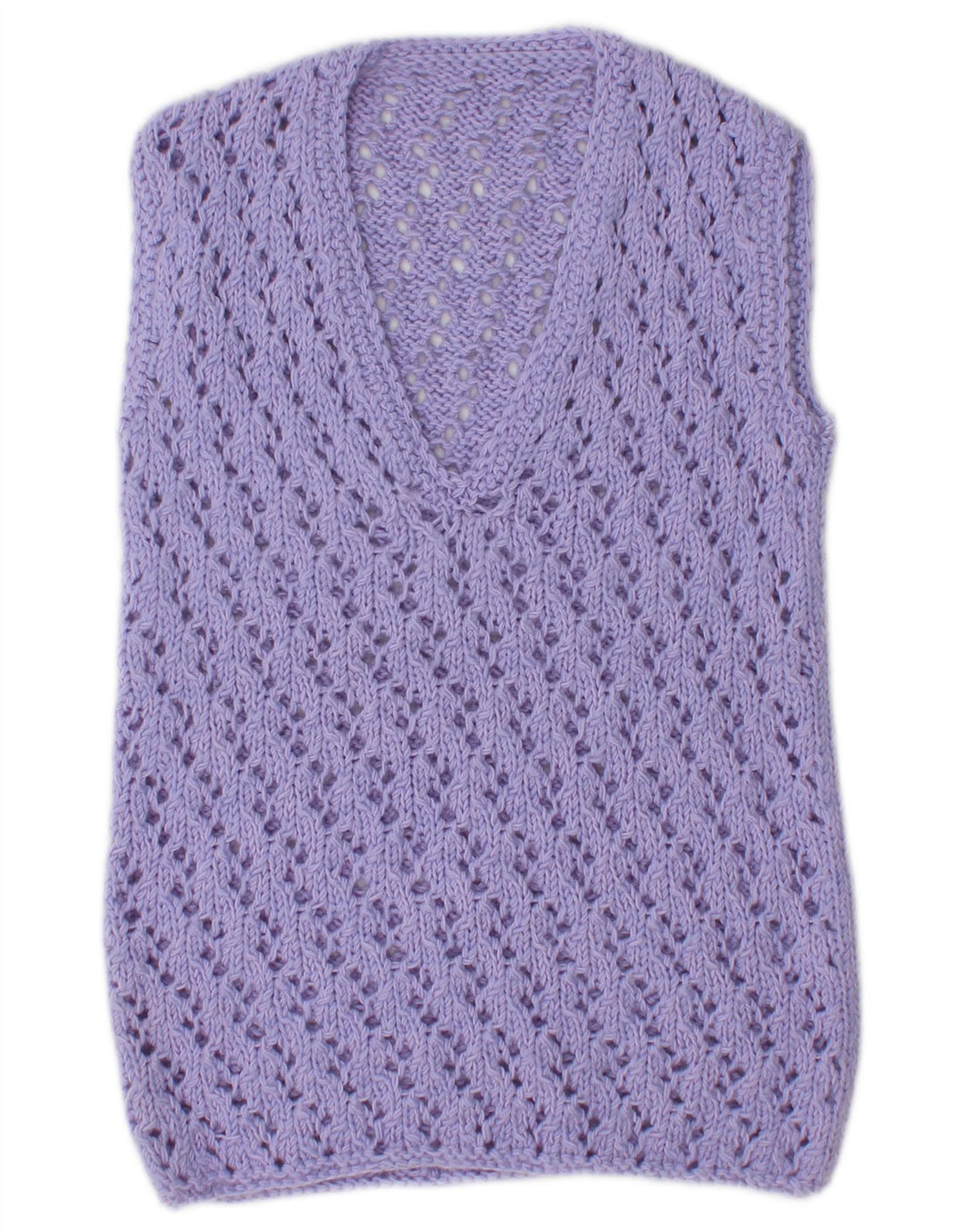 Vintage Damen Weste Tank Top UK 12 Medium Lila