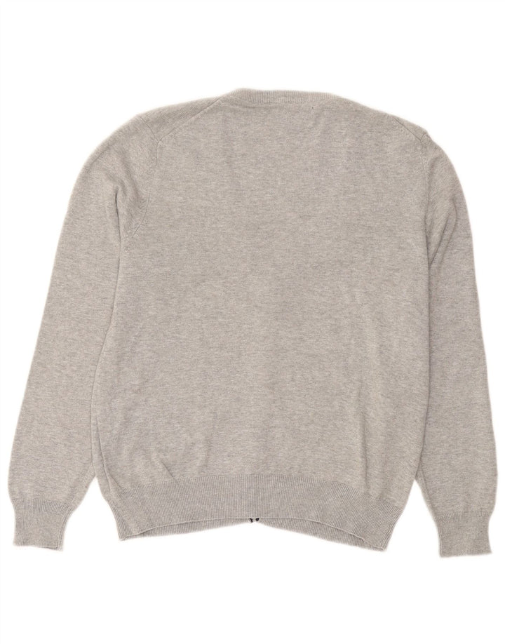 Kappa Herren-Cardigan-Pullover, klein, grau gefleckte Baumwolle