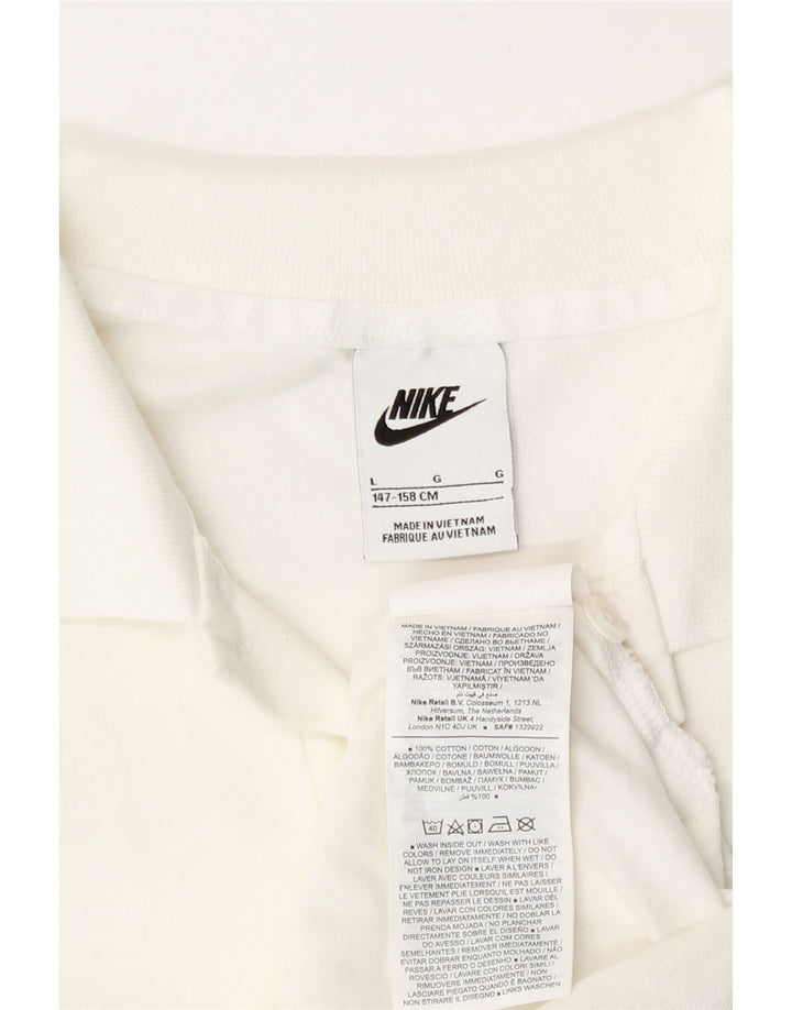 Nike Jungen-Poloshirt, 12–13 Jahre, groß, weiße Baumwolle