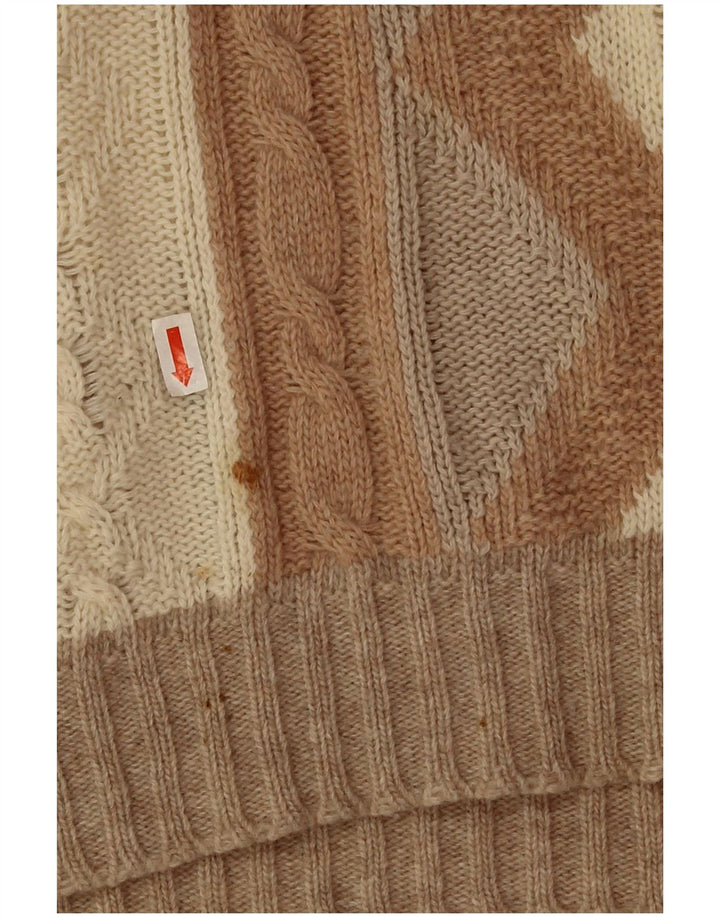 Stefanel Herren-Pullover mit U-Boot-Ausschnitt, 2XL, mehrfarbig, geometrisch