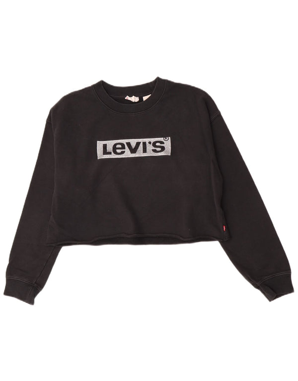 Levi's Damen-Sweatshirt mit Grafik-Übergröße, Gr. 10, Größe S, Schwarz, Baumwolle