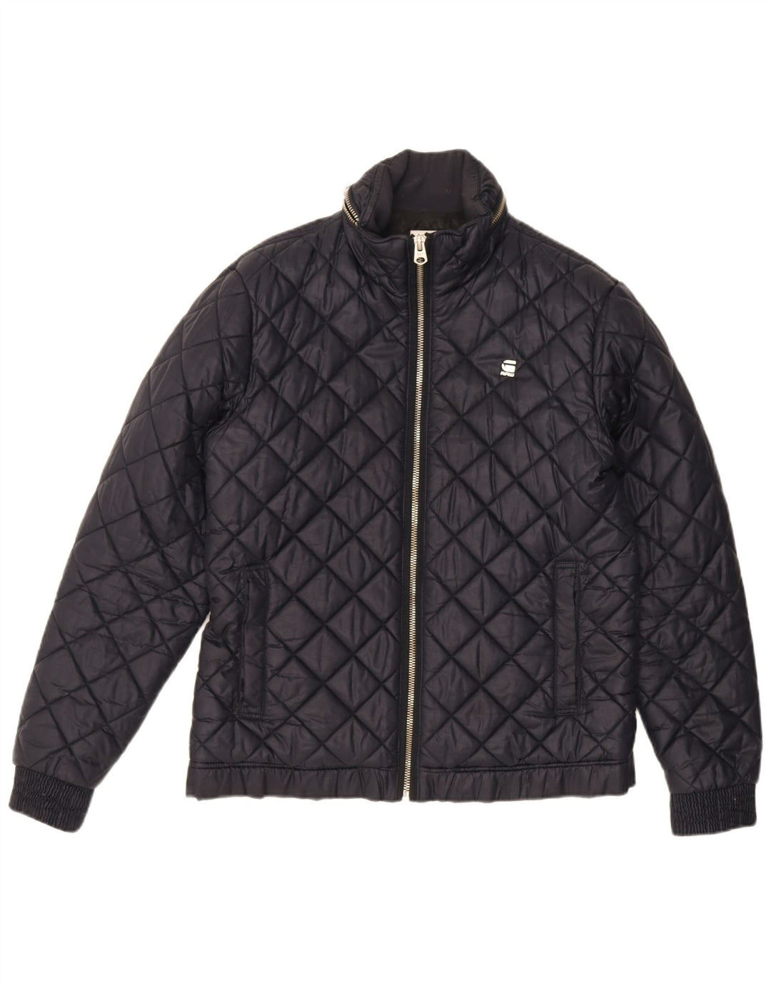 G-Star Herren Steppjacke mit Kapuze UK 42 XL Marineblau Polyester