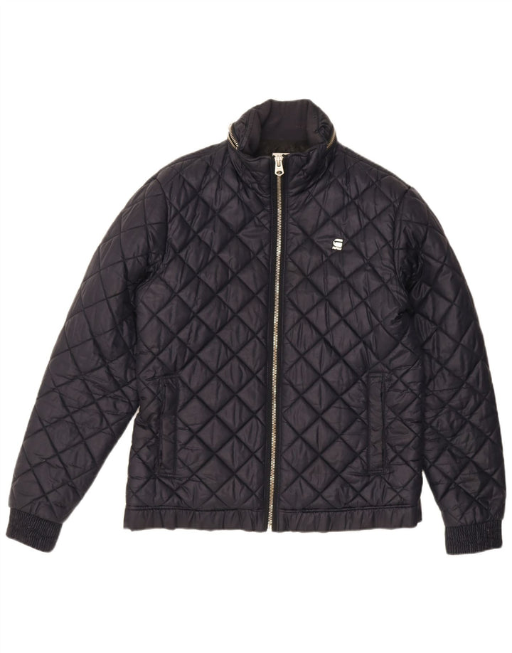 G-Star Herren Steppjacke mit Kapuze UK 42 XL Marineblau Polyester