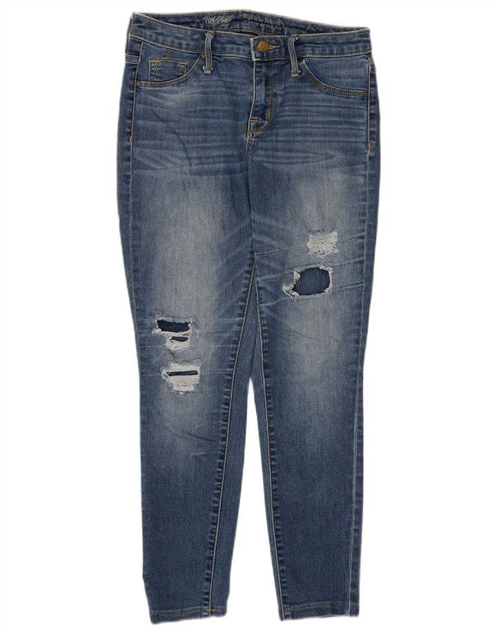 Mossimo Damen Distressed Jegging Jeans US 2 XS W26 L25 Blaue Baumwolle
