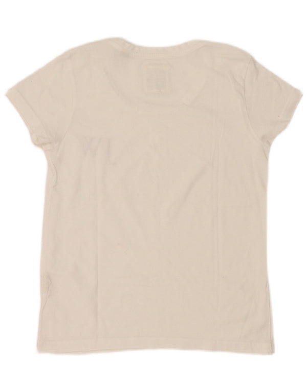 Jack Wills Womens Graphic T-Shirt Top UK 6 XS White Cotton