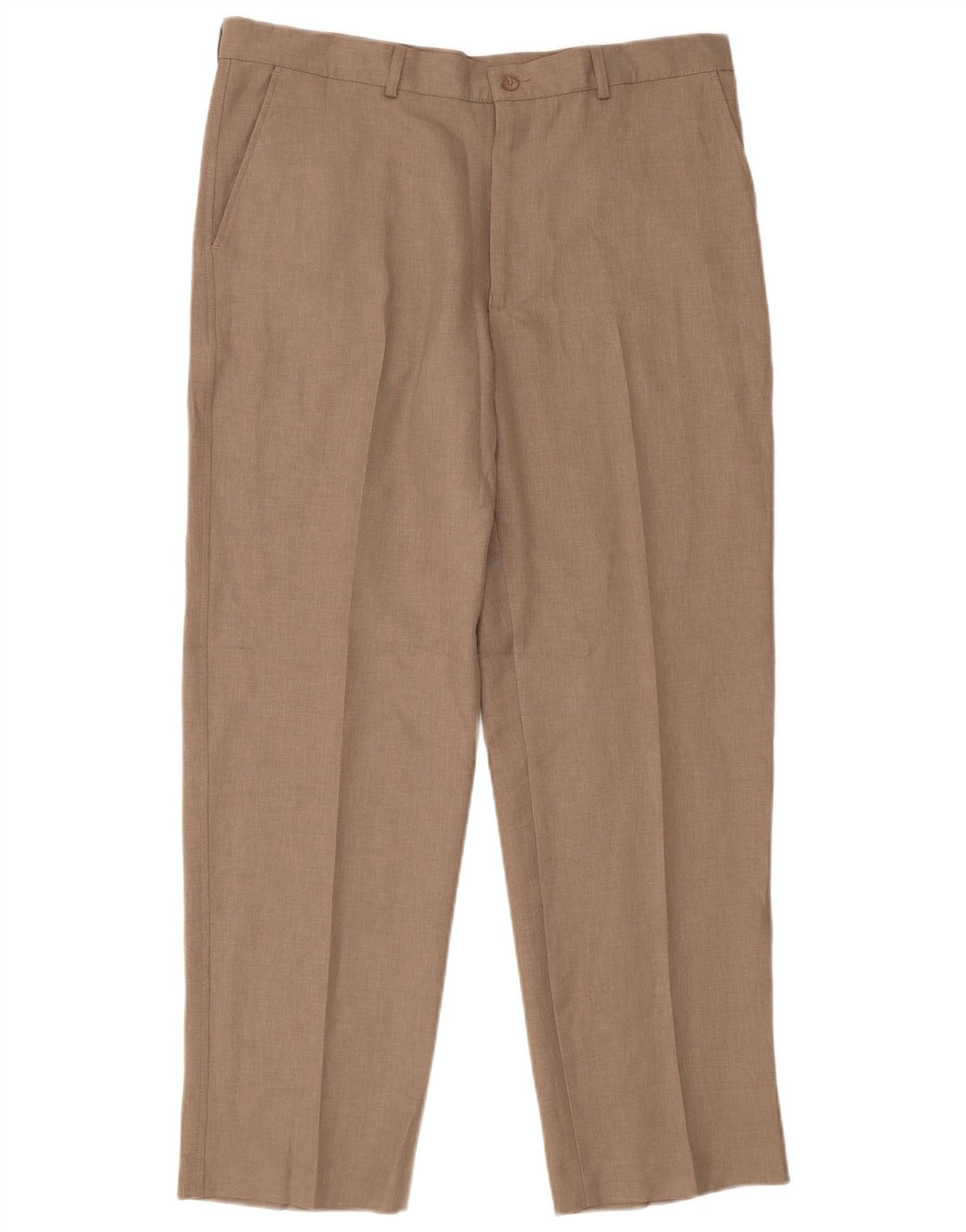 Farah Herren gerade Chinohose W38 L31 Beige Polyester