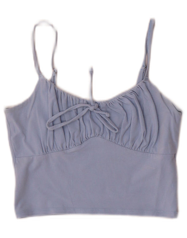 Hollister Damen Crop Cami Top UK 12 Mittelblau