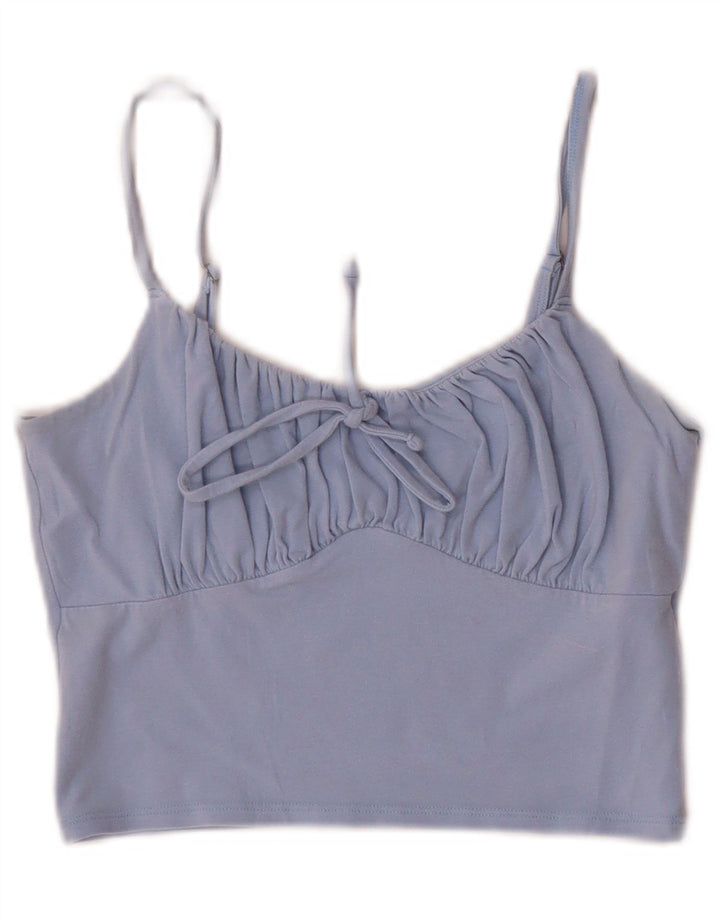 Hollister Damen Crop Cami Top UK 12 Mittelblau