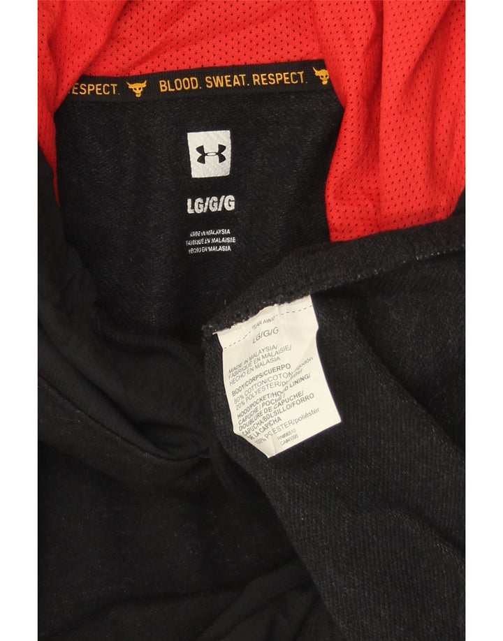 Under Armour Herren-Kapuzenpullover mit Grafik, groß, aus schwarzer Baumwolle