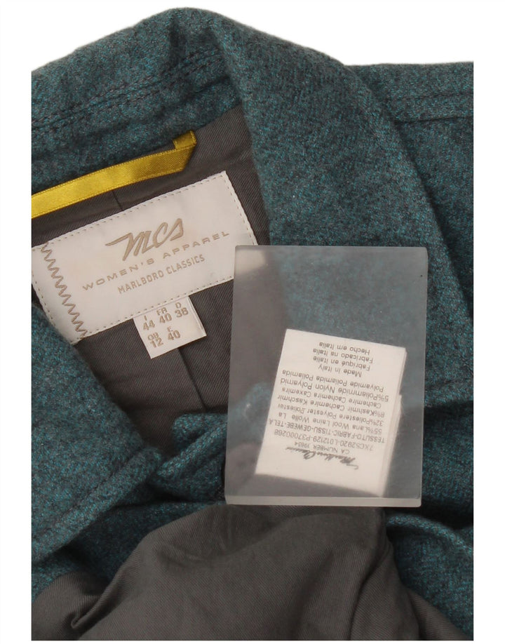 Marlboro Classics Damen Utility-Jacke UK 12 Mittelblaue Wolle
