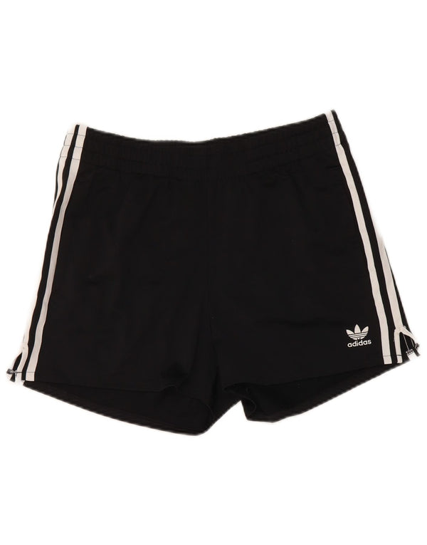 Adidas Damen Sportshorts UK 10 Small Schwarz Polyester