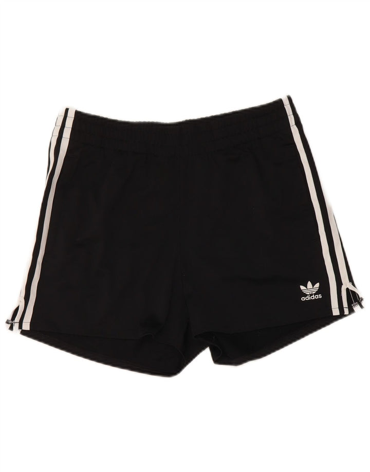 Adidas Damen Sportshorts UK 10 Small Schwarz Polyester
