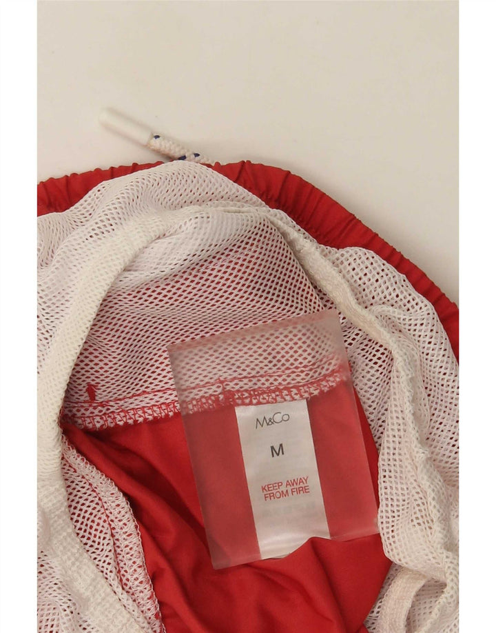 M&Co Herren-Badeshorts aus mittelrotem Polyester
