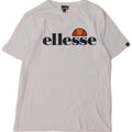 Ellesse Womens Graphic T-Shirt Top UK 14 Mittelweiße Baumwolle