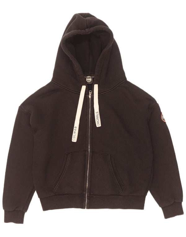 Colmar Womens Oversized Zip Hoodie Pullover UK 6 XS Schwarz Baumwolle