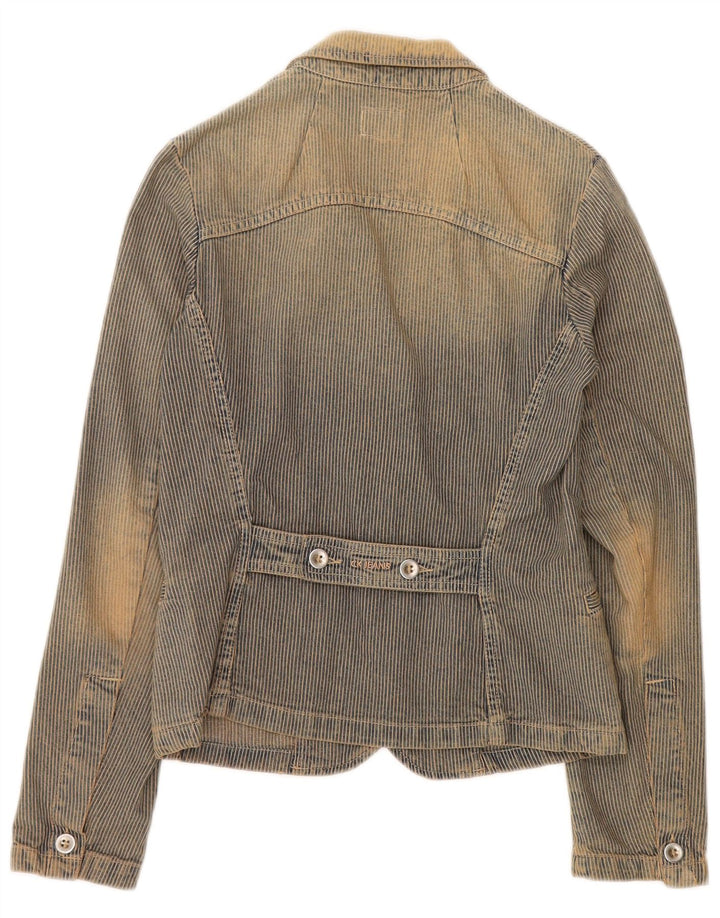 Calvin Klein Jeans Damen 3-Knopf-Blazerjacke UK 10 Small Blue