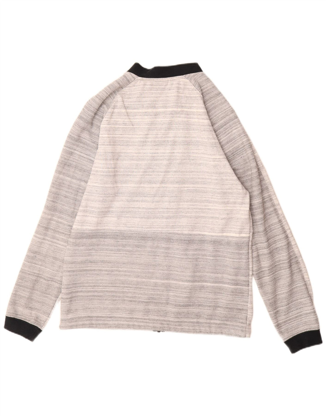 NIKE Herren-Trainingsanzugoberteil aus mittelgrauer, gestreifter Baumwolle