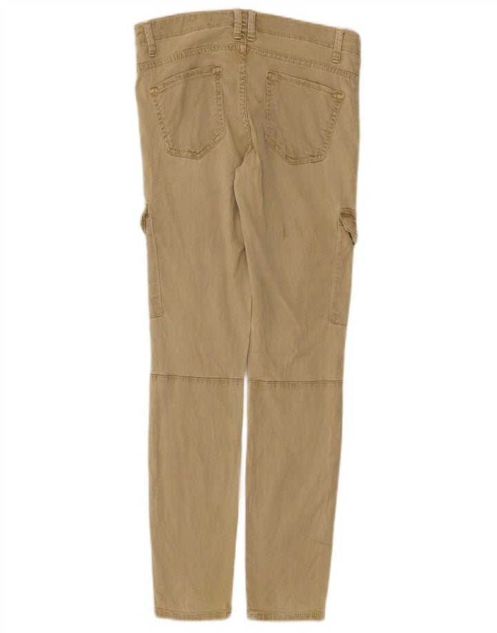 Zara Damen Slim Cargohose EU 38 Small W28 L28 Beige