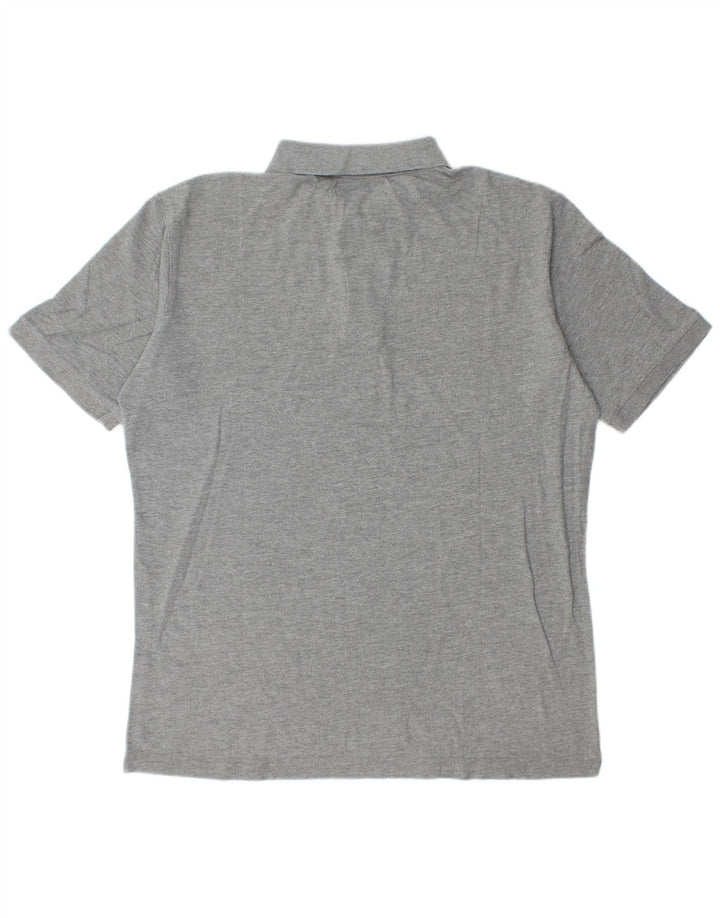 Kappa Herren-Poloshirt, groß, grau gefleckte Baumwolle