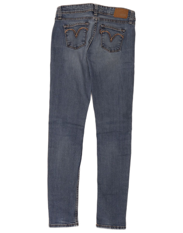 Levi's Damen Slight Curve Low Waist Skinny Jeans W26 L32 Blaue Baumwolle