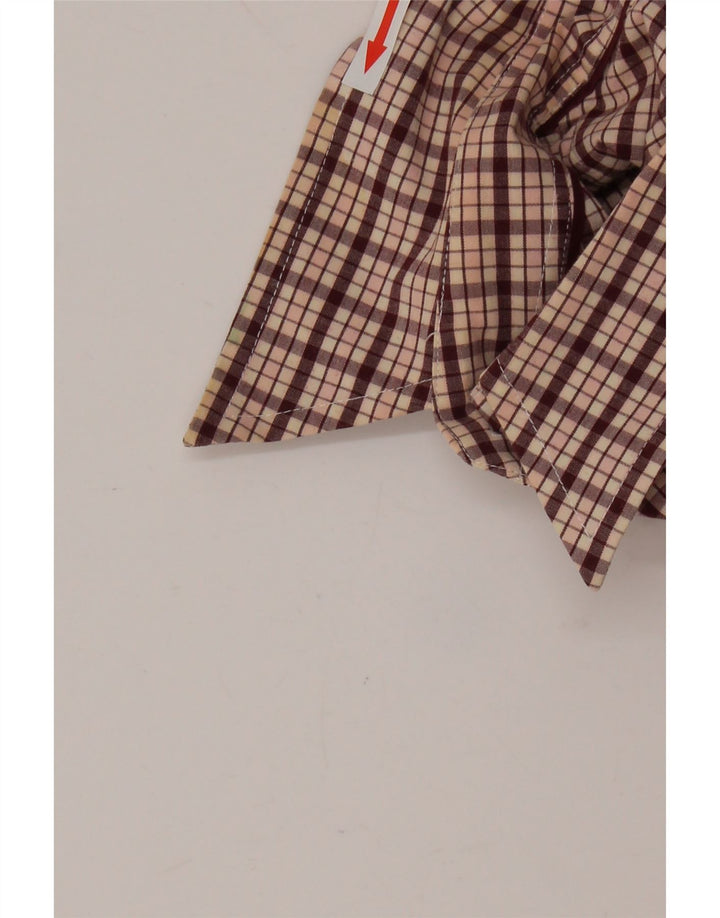 Tommy Hilfiger Damenhemd US 6 Medium Maroon Check Baumwolle