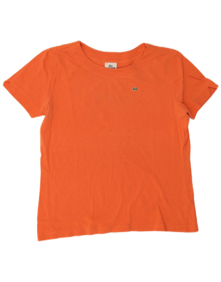 Lacoste Damen T-Shirt Top Größe 48 XL Orange Baumwolle
