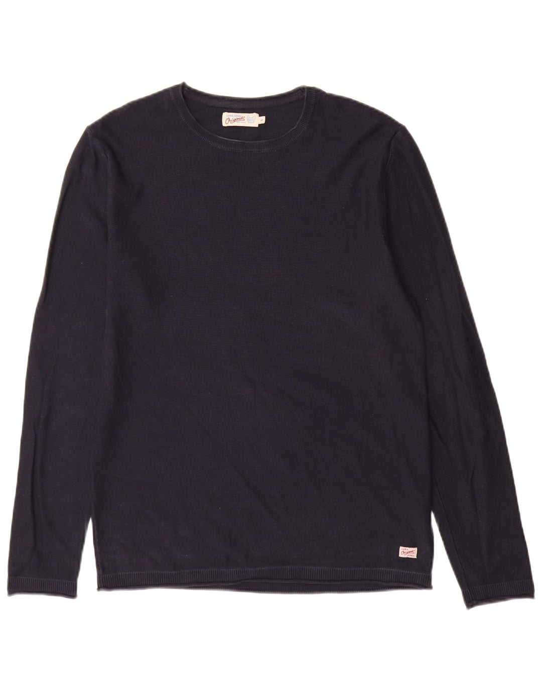 Jack & Jones Herren-Pullover mit Rundhalsausschnitt, Größe L, Marineblau