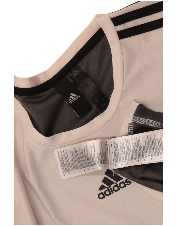 Adidas Herren Aeroready T-Shirt Top Large Weiß Colourblock Polyester