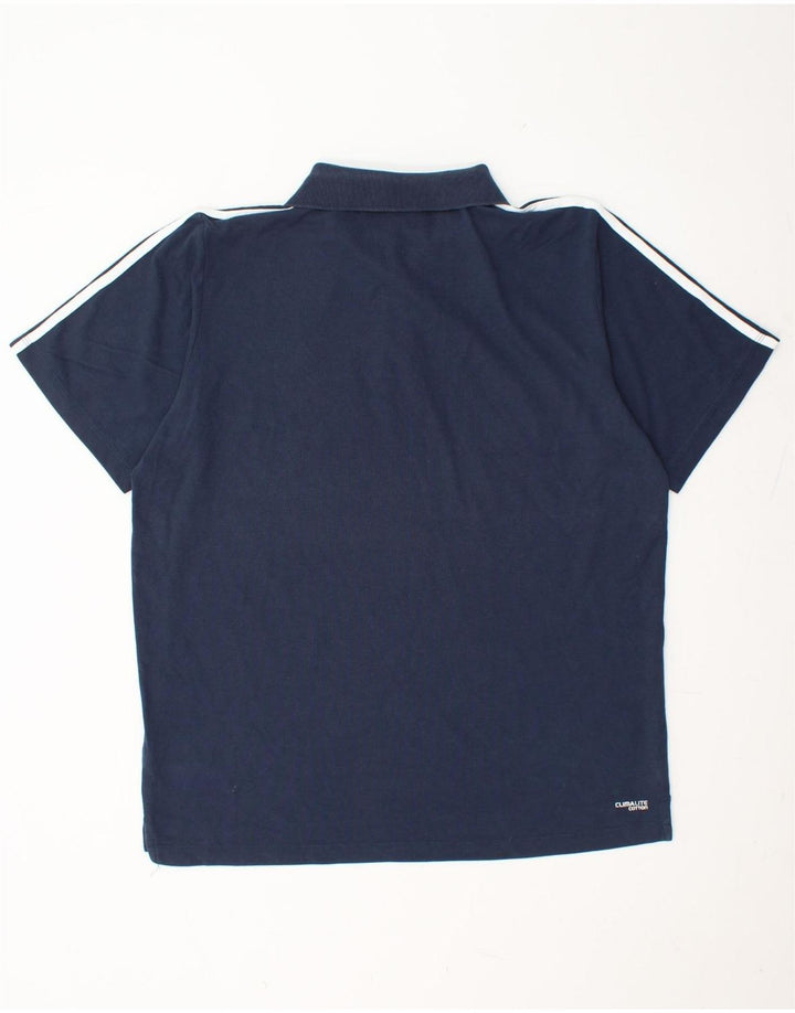 ADIDAS Herren Climalite Poloshirt XL Marineblau Baumwolle