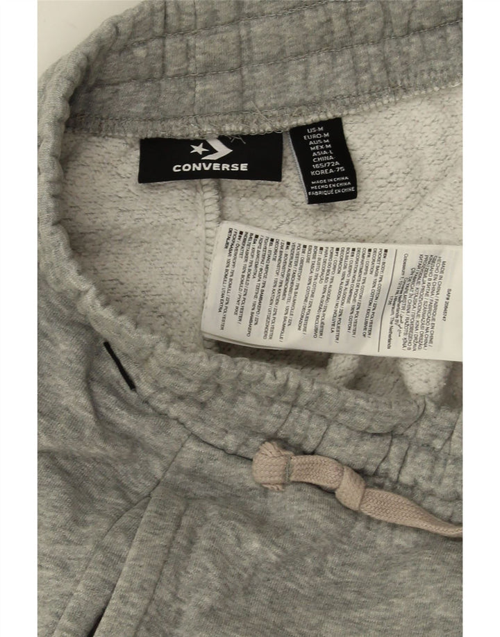 CONVERSE Damen Trainingshose Jogger UK 14 Mittelgraue Baumwolle