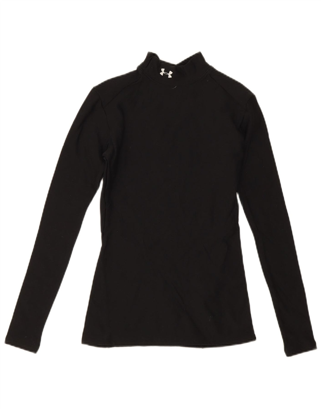 Under Armour Damen Top Langarm UK 10 Small Schwarz Nylon