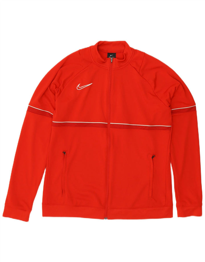Nike Herren-Dri-Fit-Trainingsanzug-Top-Jacke, großes rotes Polyester