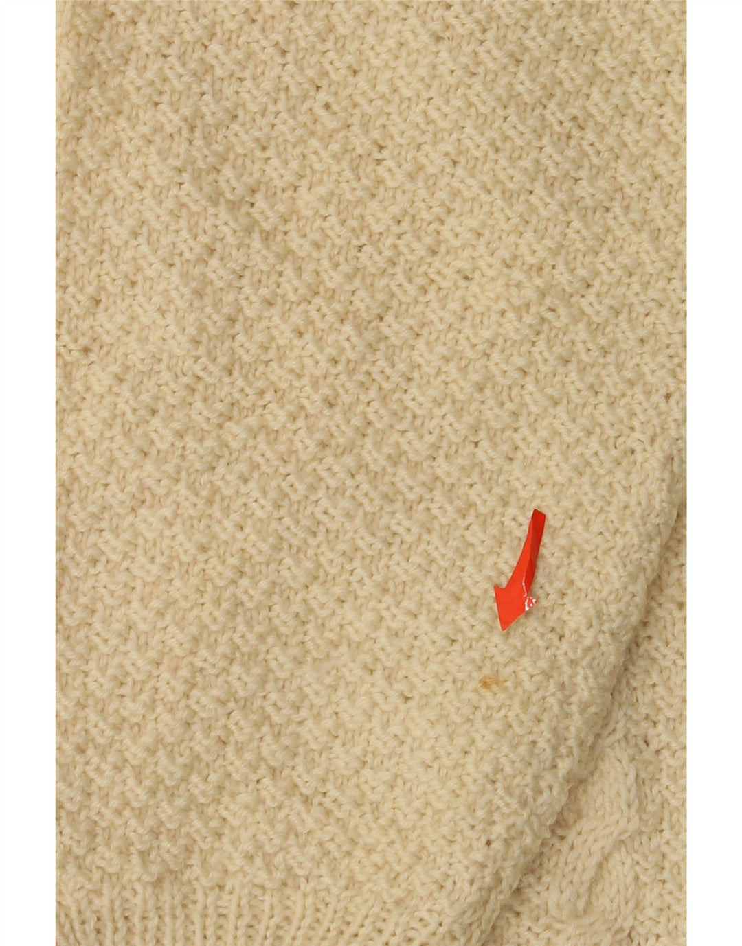 Vintage Herren V-Ausschnitt Pullover Pullover Groß Beige