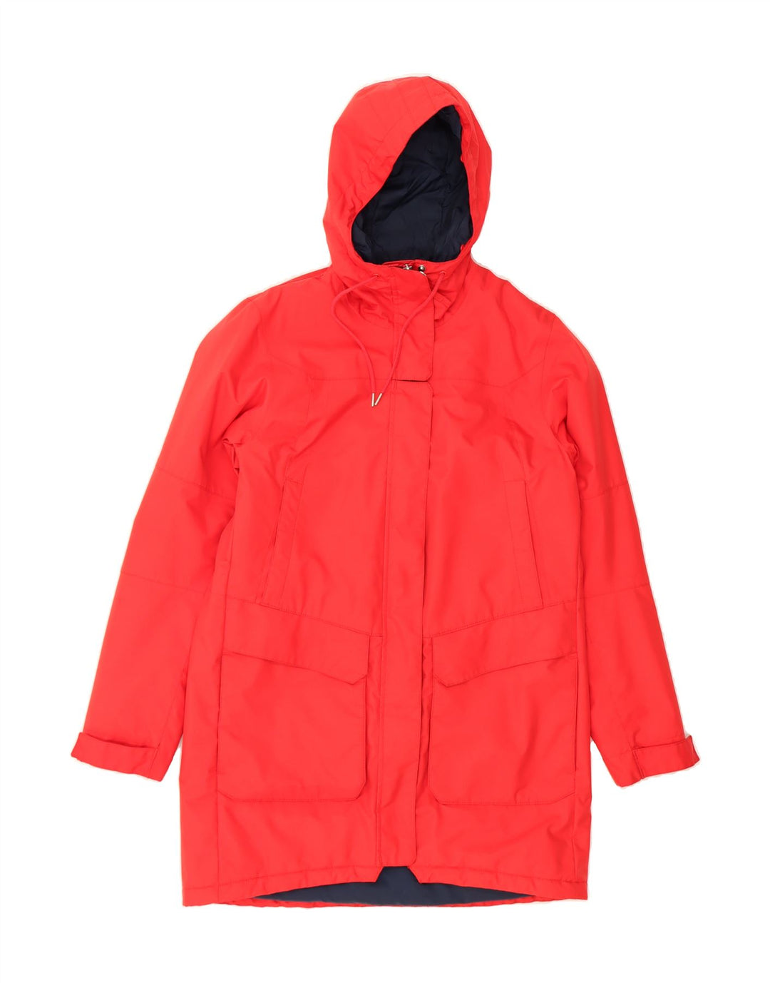 HELLY HANSEN Womens Hooded Windbreaker Coat UK 14 Medium Red Polyester Vintage Helly Hansen and Second-Hand Helly Hansen from Messina Hembry 