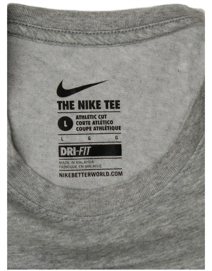 Nike Herren Athletic Fit Graphic T-Shirt-Oberteil, groß, grau gefleckt