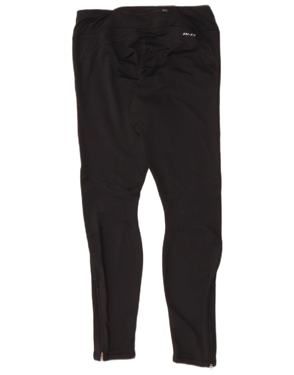 Nike Damen Dri Fit Leggings UK 12 Medium Schwarz Polyester