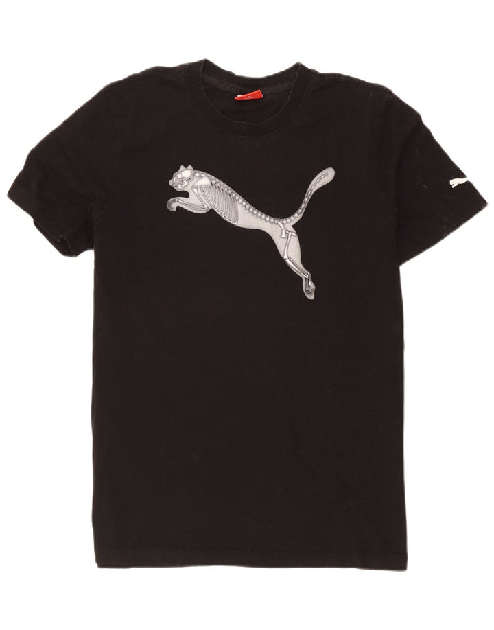 Puma Herren-T-Shirt mit Grafik, mittelgroß, Schwarz, Farbblock